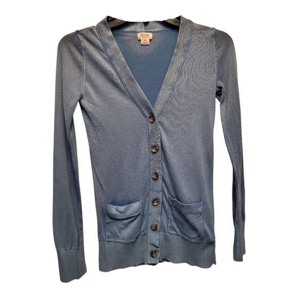 Mossimo Supply Co. Blue Cardigan Sweater V-Neck Long Sleeve - Size L - Picture 1 of 6